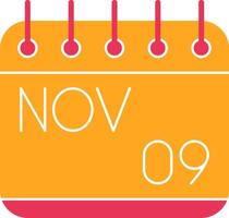 November Glyph Two Color Icon vector