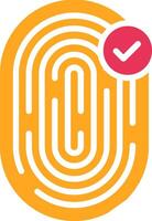 Biometric Identification Glyph Two Color Icon vector
