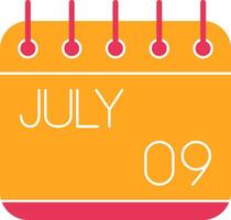 July Glyph Two Color Icon vector