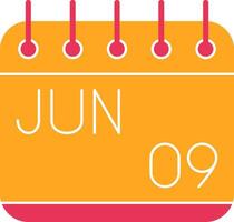June Glyph Two Color Icon vector