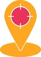 Location Marker Glyph Two Color Icon vector