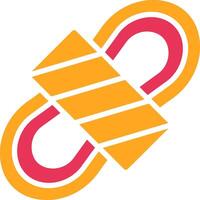 Rope Glyph Two Color Icon vector