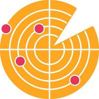 Radar Glyph Two Color Icon vector
