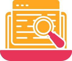 Search Data Glyph Two Color Icon vector