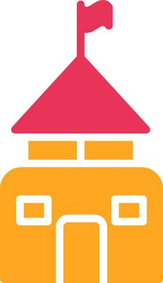 Wedding Hall Glyph Two Color Icon