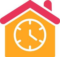 Waiting Glyph Two Color Icon vector