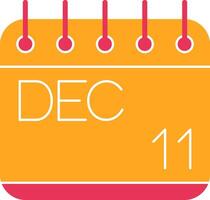 December Glyph Two Color Icon vector