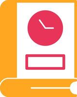 Duration Glyph Two Color Icon vector