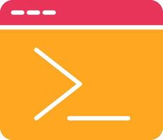 terminal Glyph Two Color Icon vector