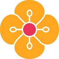 Poppy Glyph Two Color Icon vector