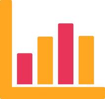 Bar Chart Glyph Two Color Icon vector