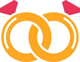 Ring Glyph Two Color Icon vector