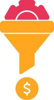 Conversion Glyph Two Color Icon vector