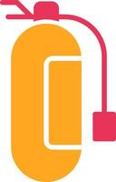 Fire Extinguisher Glyph Two Color Icon vector