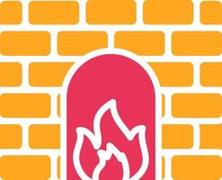 Firewall Glyph Two Color Icon vector