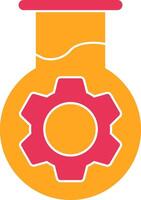 Test Tube Glyph Two Color Icon vector