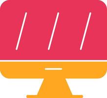 Monitor Glyph Two Color Icon vector
