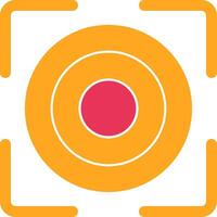 Target Glyph Two Color Icon vector