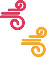 Wind Glyph Two Color Icon vector