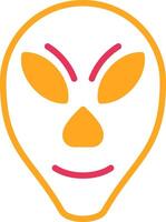 Alien Glyph Two Color Icon vector