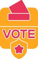 Voting Box Glyph Two Color Icon vector