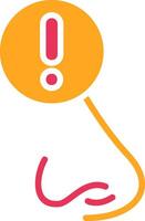 Difficulty Breathing Glyph Two Color Icon vector