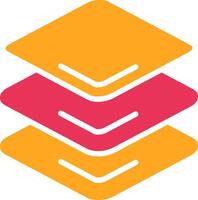 Layers Glyph Two Color Icon vector