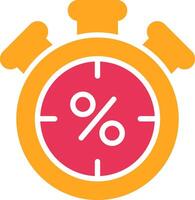 Timer Glyph Two Color Icon vector