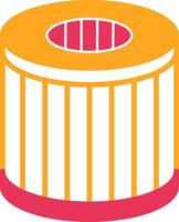Oil Filter Glyph Two Color Icon vector