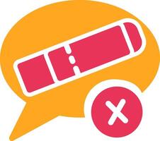 Quit Smoking Glyph Two Color Icon vector