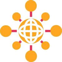 Worldwide Glyph Two Color Icon vector