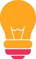 bulb Glyph Two Color Icon vector