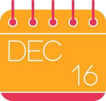 December Glyph Two Color Icon vector