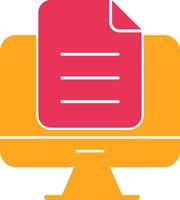 File Glyph Two Color Icon vector