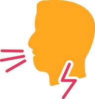 Difficult Breathing Glyph Two Color Icon vector