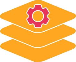 Layers Glyph Two Color Icon vector
