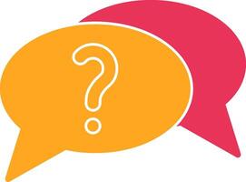 Question Glyph Two Color Icon vector