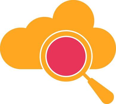 Cloud Computing Glyph Two Color Icon vector