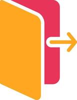 Logout Glyph Two Color Icon vector