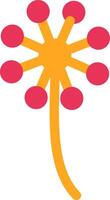 Dandelion Glyph Two Color Icon vector