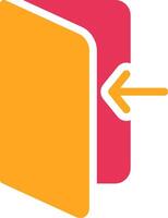 Logout Glyph Two Color Icon vector