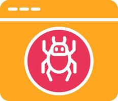 Bug Glyph Two Color Icon vector