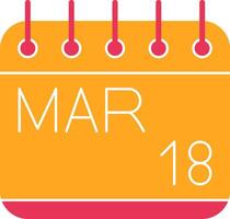March Glyph Two Color Icon vector