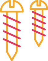Screw Glyph Two Color Icon vector