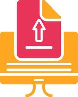 Upload Glyph Two Color Icon vector