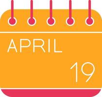 April Glyph Two Color Icon vector