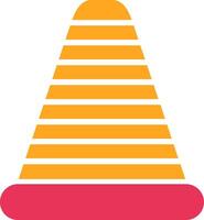 Traffic Cone Glyph Two Color Icon vector