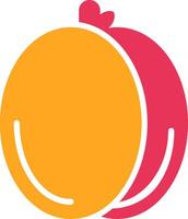 Apricot Glyph Two Color Icon vector