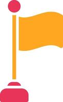 Flag Glyph Two Color Icon vector
