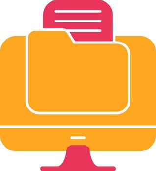 File Glyph Two Color Icon vector